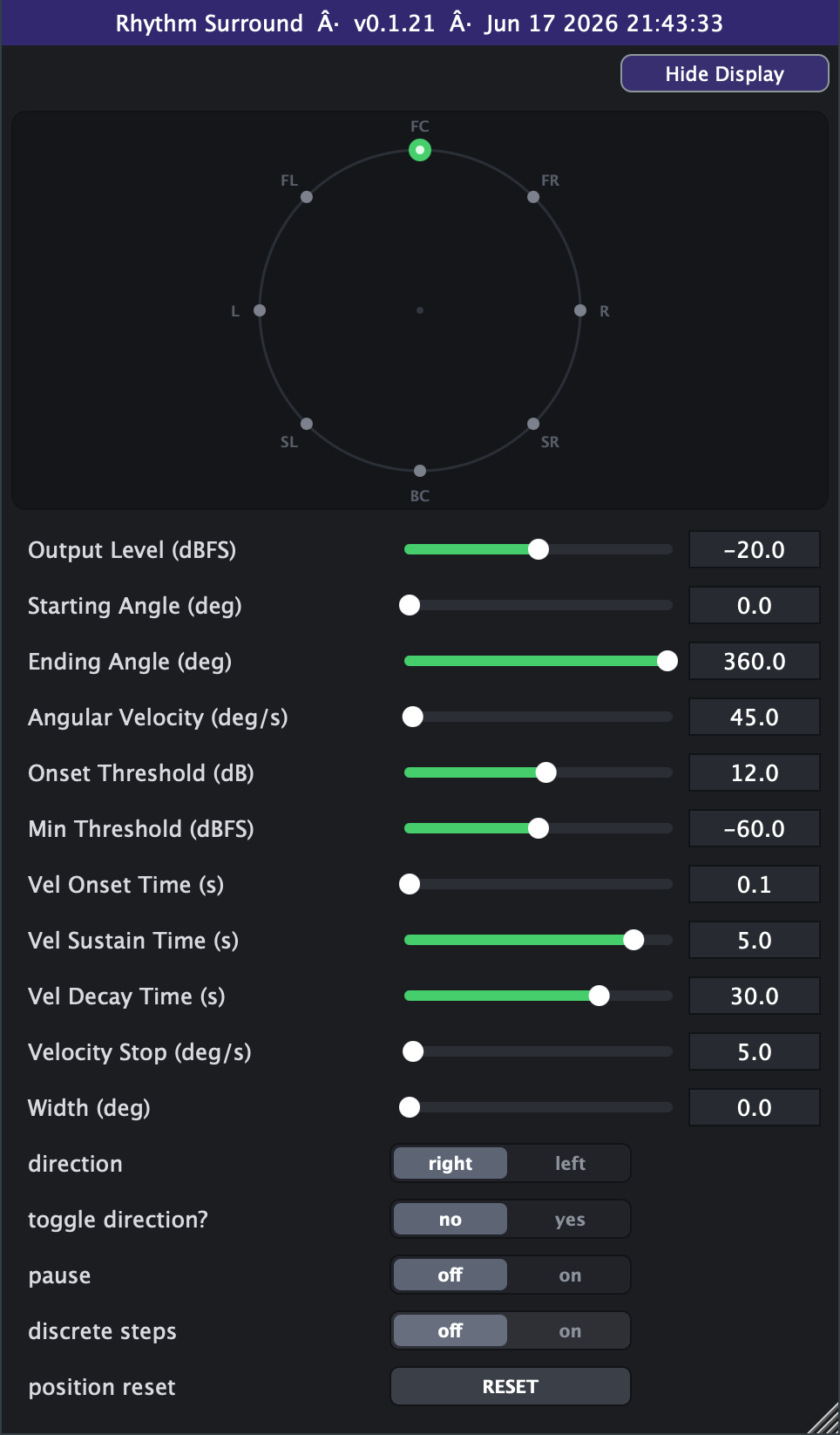 Roulette plugin interface